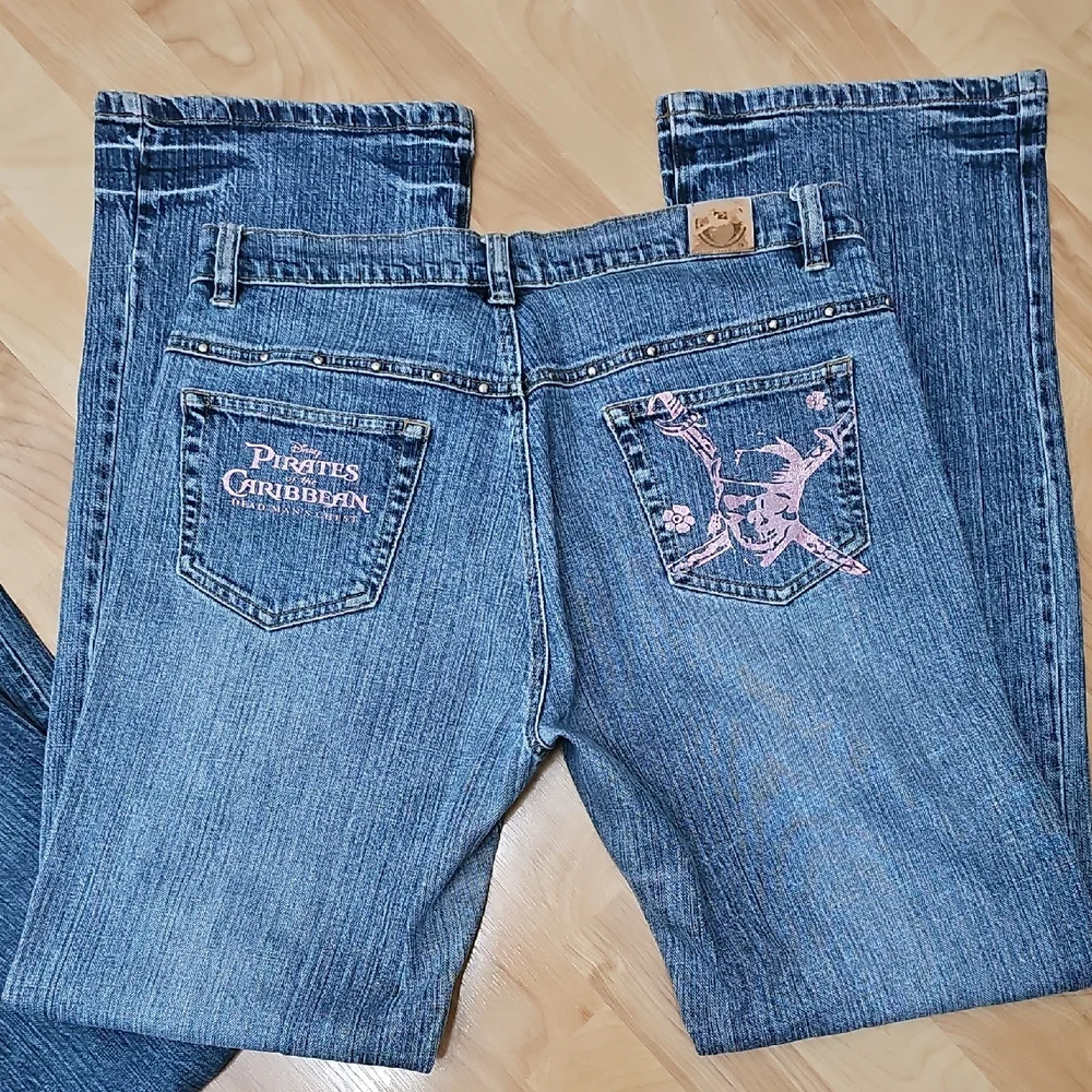 Vintage Disney Pirates Of The Carribean Blue Jeans - Picture 3 of 16